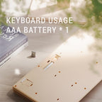 MPTOG Bluetooth Computer Wireless Keyboard with Wrist Rest (Khaki White) - Image 6