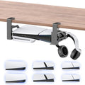 Kosker No-Drill PS5/Slim/Pro Under Desk Mount, Metal Under Desk PS 5 Mount for PS5 Slim Digital & Disc, PS 5 Holder Under Desk with Clamp, Screw and EVA Foam for PS 5/Slim/Pro Digital Console by KOSKER