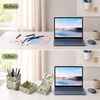 CPC Agate Green Block Print Set of 3 Desk Organizer - Image 5