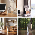 WHITE DESIGN Origami Pen Holder with Gift Box, Premium Aluminum Desk Art - Image 3