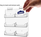 Marketing Holders 4 Pack Slatwall Business Card Holder 6 Pocket Organizer for Displaying 3.5" x 2" Contact Cards at Trade Shows and Expos Clear Acrylic Space Saving Rack - Image 4