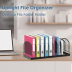SUPEASY 9-Section File Organizer for Desk, Metal File Folder Holder, Black - Image 5
