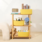MiniArk Small Storage Baskets for Organizing | Closet Organizer Bins | Shelf Toy Basket | Woven Rope Baskets | Cube Decorative Box | Shallow Basket | 13x8.5x5.1” | 4 Packs Yellow - Image 6