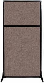 Versare Workstation Partition | Portable Wall Divider | Modern Office Cubicle | Free Standing Privacy Screen | Flexible Work Space | 33" x 70" Latte Fabric Panels by VERSARE