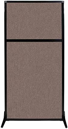 Versare Workstation Partition | Portable Wall Divider | Modern Office Cubicle | Free Standing Privacy Screen | Flexible Work Space | 33" x 70" Latte Fabric Panels by VERSARE