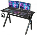 BestOffice | 47" Gaming Table | Black & Blue | R-Shaped Computer Desk by BestOffice