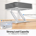Urmust Adjustable Laptop Stand for Desk, 10-15.6“ Laptop Riser, Silver - Image 5
