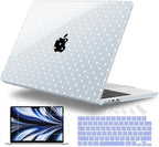 Case for 2026/2025/2024/2023 MacBook Air 15-inch Laptop Release M5 A3448 /M4 A3241 /M3 A3114 /M2 A2941, Stylish Protective Hard Shell Cover for MacBook Air 15.3 inch, Blue Polka Dots by WelcomeViseNewitems