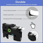 GREENCYCLE 10 Pack Compatible for Ptouch TZe-131 TZ-131 1/2" 12mm 0.47 inch Laminated Label Tapes Black on Clear Used in Ptouch PTD210 PT-D200 PTD600 D400 PTH110 Label Makers - Image 3