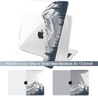 Batianda Case for MacBook Air 13.6" 2026 M5 M4 M3 M2 Chip, Snow Mountain - Image 3
