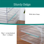 (4pcs Pack) HKeeper Stackable Paper Trays,Letter Tray Organizer,Office Desktop Organizer,A4 Paper Holder,Supplies Magazine,File Documents,Receipts(Clear,Regular) - Image 5