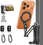 OMOTON TP02-Pro-BK Magnetic Phone Holder Kit with & 2 Remotes by OMOTON