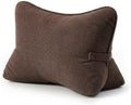 Pat. Pend. Corduroy Lumbar Support Pillow for Recliner, Sitting & Relaxing, Triangle Cushion for Sofa, Couch or Bed, Reading Pillow with Removable Washable Cover, Chocolate by Ailuteie