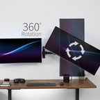 VIVO Premium Dual Ultra Wide LCD LED 27 to 38 inch Monitor Wall Mount, Heavy Duty, Telescoping Arms, Flush Wall Setup, Fits 2 Screens, Black, MOUNT-TS38B - Image 4