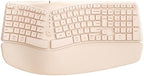 Split Ergonomic Keyboard Wireless with Cushioned Wrist & Palm Rest by TISHLED
