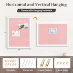 DOLLAR BOSS Bulletin Boards with Linen, 24"x18" Pink Cork Board, White - Image 4
