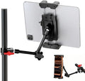 Portable Tablet Stand for Desk, 360° Adjustable iPad Holder for Bed, Metal Desk Clamp with Sturdy Aluminum Tablet Arm Mount for 4.7"-13.5" Kindle,iPad Pro/Air/Mini, iPhone,for Kitchen,Work,Video Call by LRDXY
