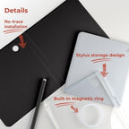 Case for Kobo Libra Colour, 2-in-1 Magnetic Removable Protective Cover with Pen Holder (Black) - Image 4
