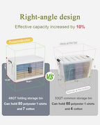 OlarHike 48QT Storage Bins with Lids for Home, Office, Closet, Dorm, 6 Pack - Image 5