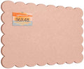 Scalloped Bulletin Board 48x36 inches, Decorative Felt Pin Board for Wall by Lightomorrow