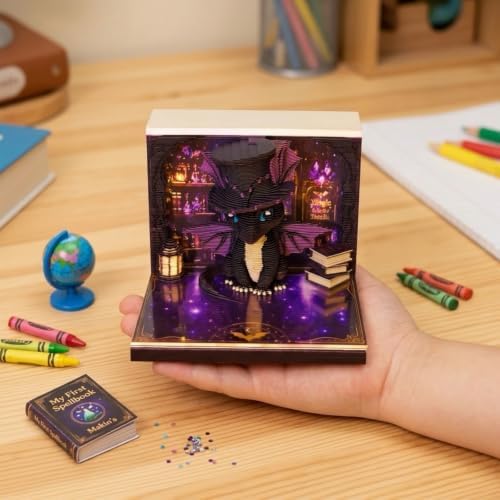 3D Timepiece Calendar 2027 Paper Art Memo Pad with LED Light – Tear-Away Desk Calendar for Record, Planner & Habit Tracker, Bookmark, Gift & Decorative Office Decor (Dragon) - Image 4