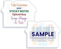 Personalized House Shaped Sticky Notes with Text or Logo, 25 Sheets Customized Memo Pads for Promo, Office, Home and School, Custom Pad Gifts Useful for Teacher, Staff, and Student Supplies 2,500 Qty by CUSTOMIZE123
