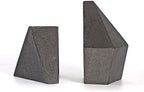 Decorative Bookends, Heavy Duty Cast Iron, Art Shelf Decor, Geometry Abstract Theme (Black) by Ambipolar - Image 5