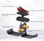 Headphone Stand Hanger Stand Under Desk Hook 360° Rotation Ball Plunger Hanger Aluminum Stick-On Adhesive Dual Headsets Holder Mount PC Earphone Stand - Image 2