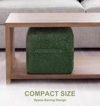 Hobestluk 16 Inch Square Pouf Ottoman Foot Rest Under Desk for Couch - Image 5