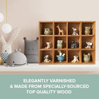 Primo Supply 12-Slot Wood Display Cabinet 12 x 15.5 Square Cubby Shelf Organizer - Tabletop or Wall Shelf - Farmhouse Decor Organizers and Storage - Rustic Wall Decor - Cube Storage & Display Cabinet - Image 5