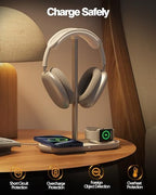 HiWe Headphone Stand, 2-in-1 MagSafe Wireless Charger for iPhone/iWatch - Image 4