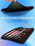 Ergonomic Wave Wrist Rest with Keyboard Stand, Cushioned Palm Rest, Comfortable Integrated Memory Foam for Natural Typing and Relieve Wrist Pain, US Flag - Image 5