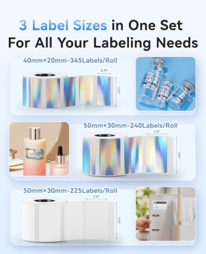 NIIMBOT M2/M3 Thermal Transfer Label 3 Rolls, Only for M2/M3 Label Maker - Image 3