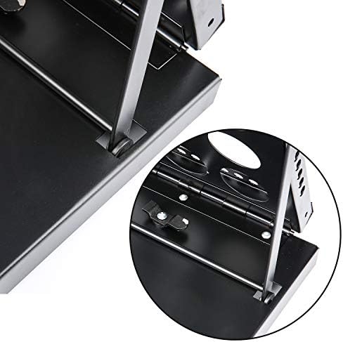 Polmart Portable Floor Display Rack for Magazines, Brochures & Flyers (Adjustable 4-Tier, Black) - Image 6