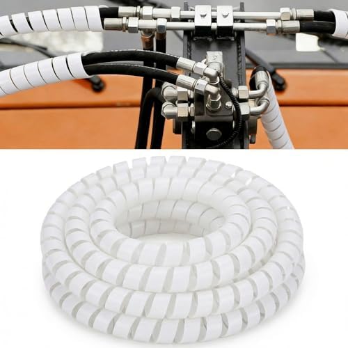 Pangda 25Ft Hydraulic Hose Protector 3/4 Inch Spiral Hose Wrap Cover Clear by Pangda