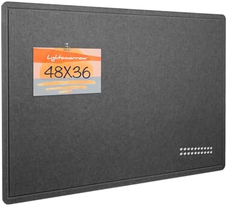 Felt Bulletin Board 48x36 inches, Decorative Pin Board for Home & Office by Lightomorrow