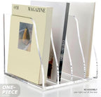 SANRUI Acrylic Desk Magazine Holder File Organizer Sorter,4 Slot Clear - Image 3