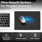 Glass Gaming Mouse Pad, Hard Mousepad for Gaming, 15.7” x 11.8” Ultra-Smooth Micro-Etched Surface Mousepad, Improved Precision & Speed, Anti-Slip Base, Black - Image 4
