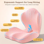Ergonomic Seat Cushion with Back Support, Pink - Image 5