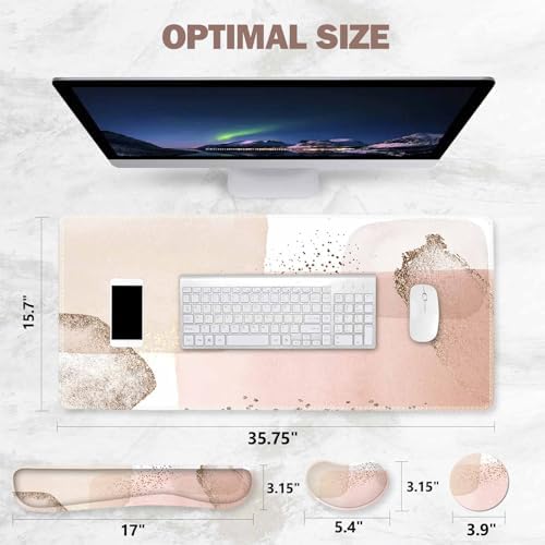 ToLuLu Extended Gaming Mouse Pad, Ergonomic Keyboard Mouse Wrist Rest Set - Image 7
