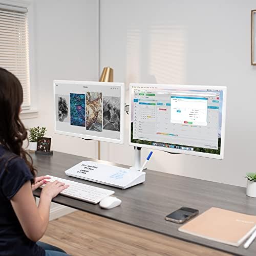 VIVO White Glass 16 x 7 in Dry Erase Board with Storage, DESK-WB16A - Image 4