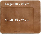Full-Grain Leather Mouse Pad - Genuine Leather Mouse Mat with Non-Slip Backing, 3mm Thick, Smooth Mouse Glide, Desk Accessory for Office, Work & Gaming (Mustard Yellow, Large 11.8 x 9.8 in) - Image 5