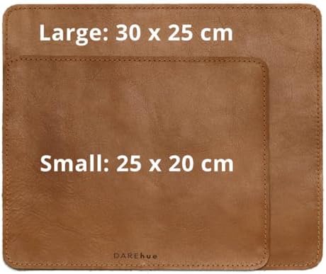Full-Grain Leather Mouse Pad - Genuine Leather Mouse Mat with Non-Slip Backing, 3mm Thick, Smooth Mouse Glide, Desk Accessory for Office, Work & Gaming (Mustard Yellow, Large 11.8 x 9.8 in) - Image 5