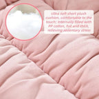 Desk Chair Cushion with High Back Support Office Chair Pad with Non-Slip Bottom Soft Cute Pink Seat Cushion for Office Car Gamer Home Kitchen - Image 3