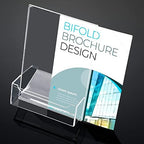 12 Pcs Acrylic Sign Holder Business Card Holder, 4 x 6 Inch, Side Insert - Image 3
