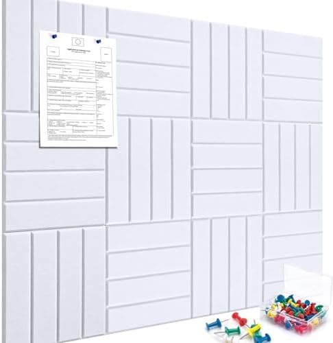 Cork Boards for Walls 48" x 36" Felt Board Alternative, 12 Pack Felt Wall Tiles Bulletin Board, Large Cork Board for Office Pin Board Tack Board Cork Boards by YOPCDJ