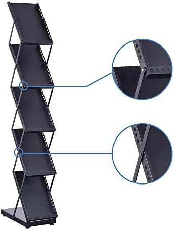 brochure display stand&Foldable Magazine Rack with 5 Pockets for Exhibition and Trade Show (67'X9.5'X14.5') - Image 6
