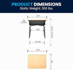 Flash Furniture Metal Student Desk with Open Book Box, Natural, 10-Pack - Image 3