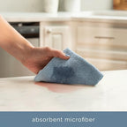 S&T INC. Microfiber Cleaning Cloth, 100 Pack, 11.5" x 11.5", Blue - Image 2
