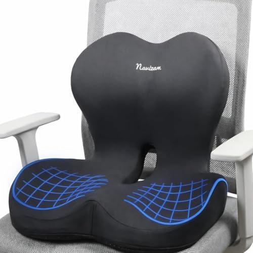 Navizam Lumbar Support Pillow for Office Chair with Memory Foam Cushion by Navizam